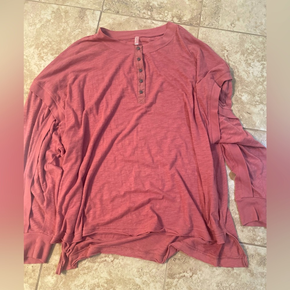 Free people oversized longing sleeve shirt